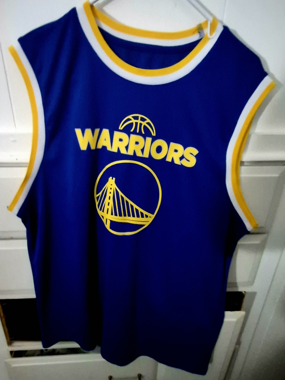 Golden State Warriors Jersey Blue & Yellow L Like New